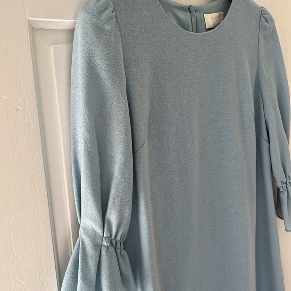 Goat London Gem Flounce Sleeve Wool Tunic Dress 6 Frost Blue NWOT - Picture 4 of 7